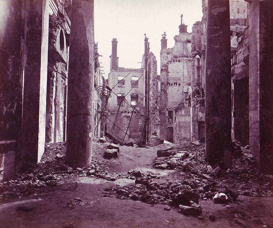 Adolphe Braun, Ruines du château de Saint-Cloud, 1871