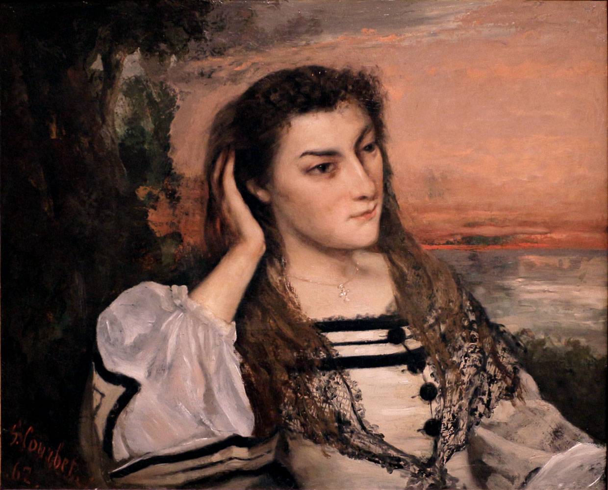 Gustave Courbet, Rêverie, portrait de Gabrielle Borreau