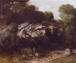 De Artibus Sequanis, Gustave Courbet, Paysage rocheux avec figure