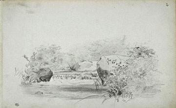 De Artibus Sequanis, Gustave Courbet, Paysage avec cascade