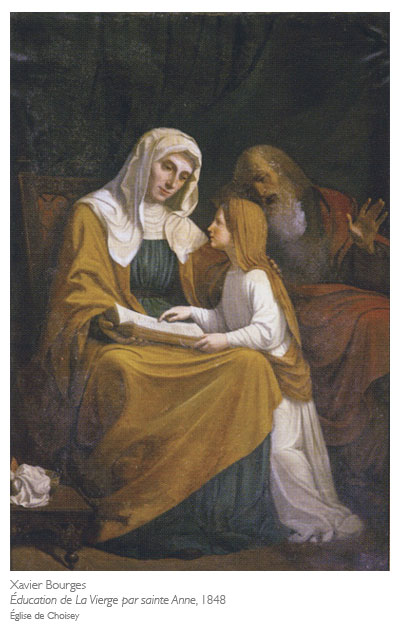 Xavier Bourges, L'Éducation de la Vierge par sainte Anne, église de Choisey