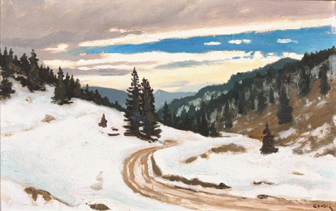 Jean Challié, Montagnes enneigées.