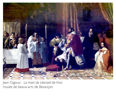Jean Gigoux, la mort de Léonard de Vinci